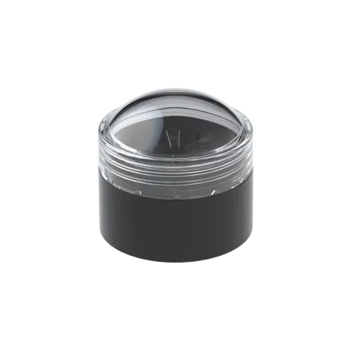 0.09oz / 2.72ml Round ABS Mini Cosmetic Jar with Clear Acrylic (PMMA) Domed Lid