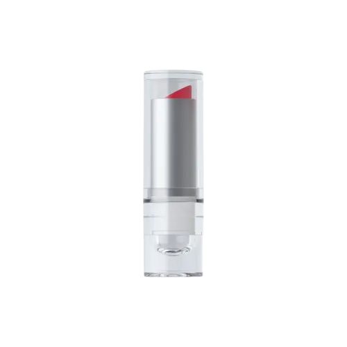 3.6g PETG Cylinder Fully Transparent Lipstick Tube with 12.1mm Aluminum Bullet Cup