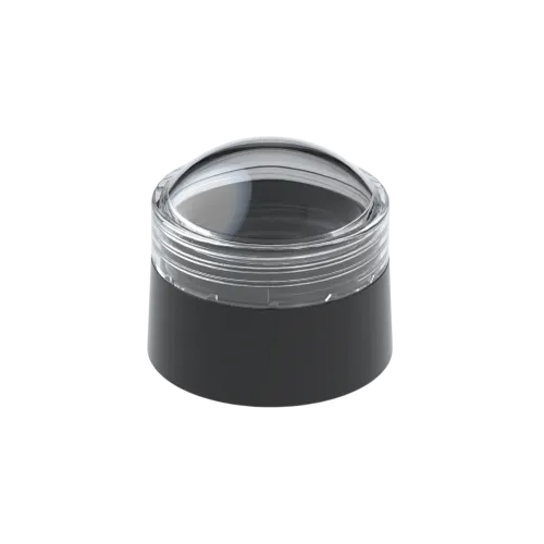 0.1oz / 3ml Round ABS Straight Sided Cosmetic Jar with Clear Acrylic (PMMA) Domed Lid