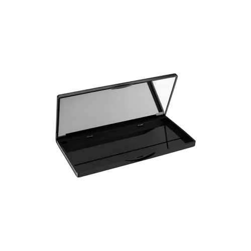 Deep Well Single-Pan Open-Well Rectangular ABS Custom Makeup Compact with Mirror