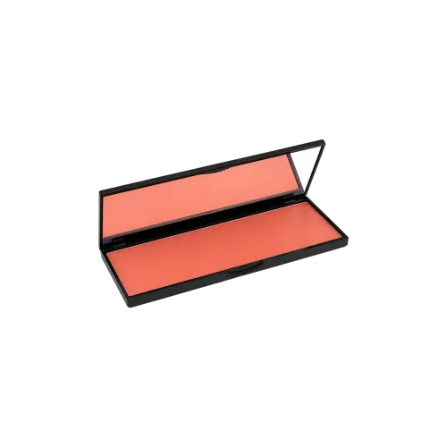 Deep Well Single-Pan Open-Well Rectangular ABS Cream Blush & Powder Compact with Mirror