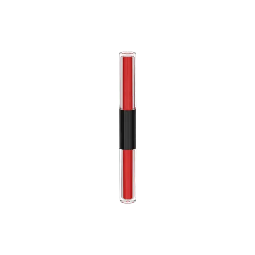 2x2.7ml / 0.09oz Double-Wall PETG Cylinder Dual-Ended Lip Gloss Tube with Customizable Doe-Foot Applicators