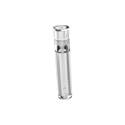 4.4ml / 0.15oz PETG Fully-Transparent Cylinder Lip Gloss Tube with Wiper, ABS Cap & Customizable Wand Applicator
