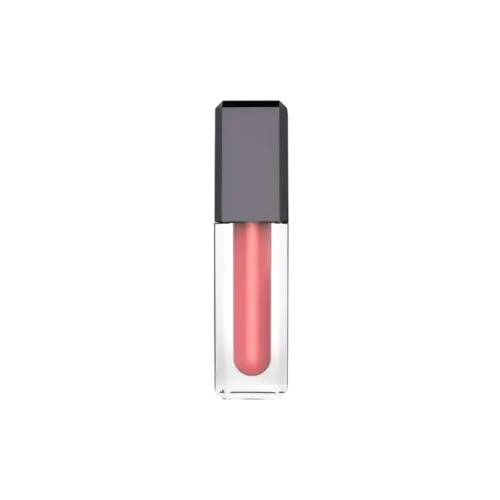 3.5ml / 0.12oz Thick-Wall PETG Square Lip Gloss Tube with Rounded Inner, Faceted Square ABS Cap & Customizable Doe-Foot Applicator