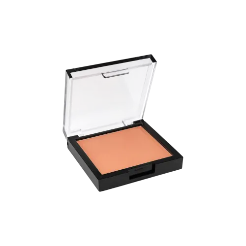 Single-Pan Square ABS Powder Compact with Thick-Wall Fully Transparent Lid
