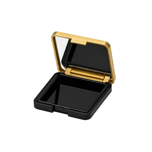 Single-Pan Square ABS Two-Tone Powder Compact with Mirror