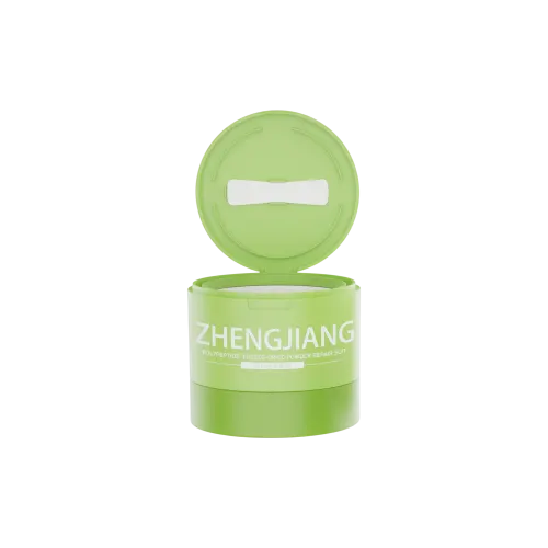 6.8oz / 200ml Refillable Monomaterial PP Double-Wall Straight Sided Cosmetic Jar with Hinged Cap & Integrated Spatula or Tweezers