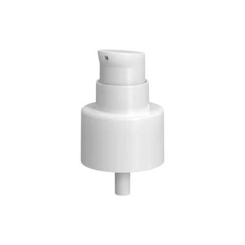 24-410 PP Slant-Top Serum & Treatment Pump, 0.23cc Dosage with External Spring & Domed Clear Overcap