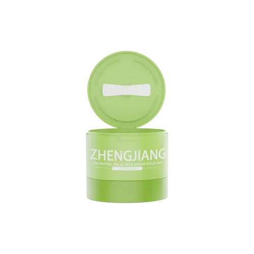 5oz / 150ml Refillable Monomaterial PP Double-Wall Straight Sided Cosmetic Jar with Hinged Cap & Integrated Spatula or Tweezers