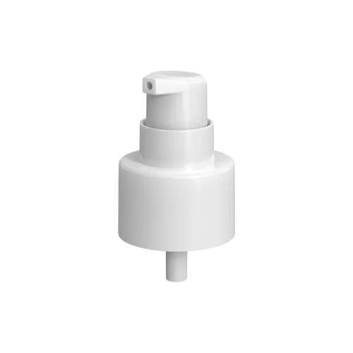 24-410 PP Slim Serum Pump, 0.23cc Dosage with External Spring & Domed Clear Overcap