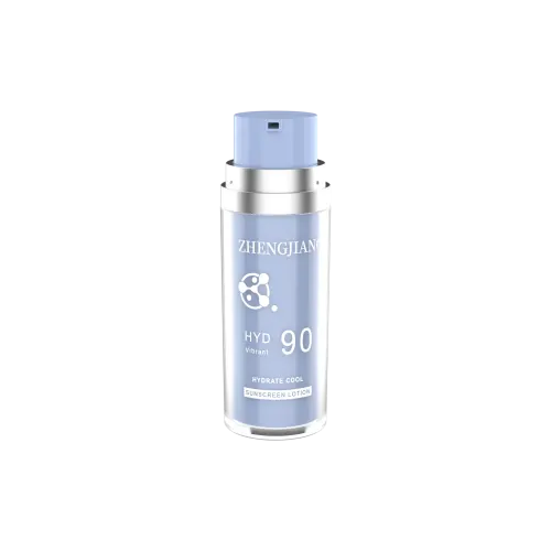 1.7oz / 50ml Refillable AS Double-Wall Cylinder Airless Pump Bottle with PP Inner, 0.23cc Dosage