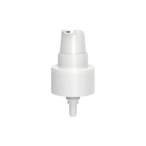 24-410 PP Slim Serum & Treatment Pump, 0.48cc Dosage with External Spring & Clear Recessed Overcap