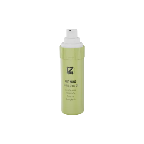 50ml / 1.7oz Refillable PP Double Wall Cylinder Airless Pump Bottle with Shoulder Sleeve, 0.23cc Dosage