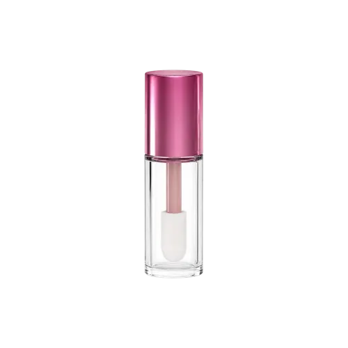 0.56oz / 16.5ml PETG Cylinder Lip Gloss Tube with ABS Cap, Wiper & Jumbo Doe Foot Applicator