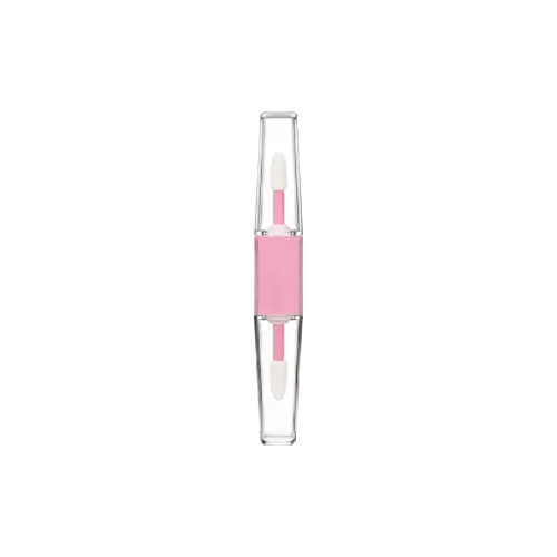 2x0.14oz / 4ml PETG Tapered Square Dual-Ended Lip Gloss Tube with ABS Cap & Customizable Wand Applicators