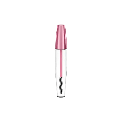 0.57oz / 17ml Tapered Round PETG Mascara Tube with Short Tapered ABS Cap & Nylon Bristle Brush