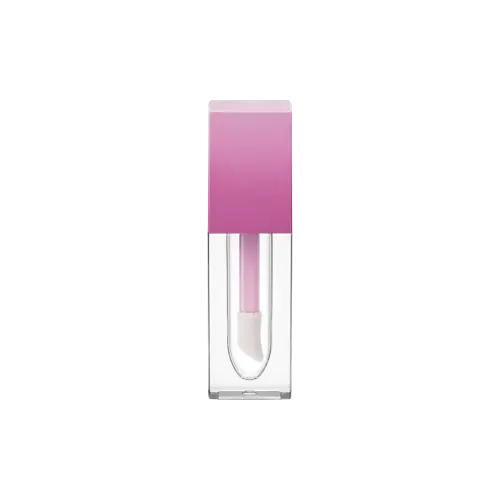 0.31oz / 9.2ml Thick-Wall PETG Square Lip Gloss Tube with ABS Cap, Wiper & Customizable Wand Applicator