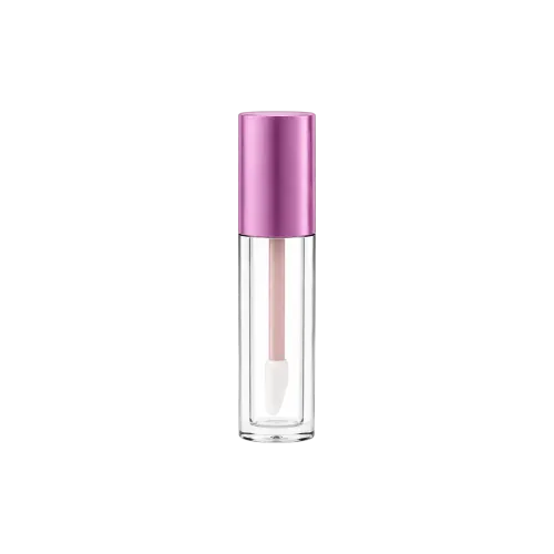0.24oz / 7ml Thick-Wall PETG Cylinder Lip Gloss Tube with ABS Cap & Customizable Doe-Foot Applicator