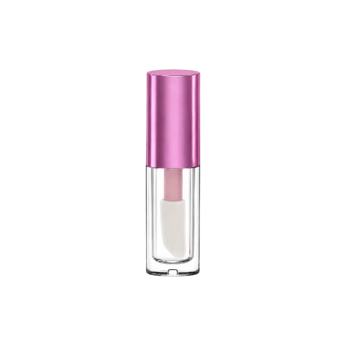 0.30oz / 9ml Thick-Wall PETG Chubby Cylinder Lip Gloss Tube with ABS Cap & Jumbo Doe-Foot Applicator