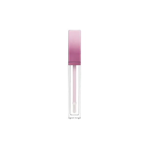 0.30oz / 9ml Thick-Wall PETG Square Lip Gloss Tube with Custom Color Collar, ABS Cap & Customizable Doe-Foot Applicator