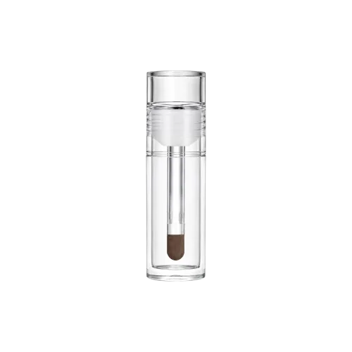0.50oz / 14.7ml Fully-Transparent PETG Cylinder Lip Gloss Tube with Wiper & Spatula Wand Applicator