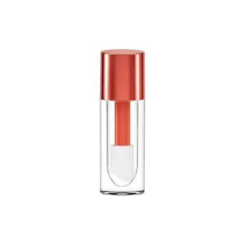 0.30oz / 9ml Thick-Wall PETG Cylinder Lip Gloss Tube with Short ABS Cap & Jumbo Chubby Doe Foot Applicator