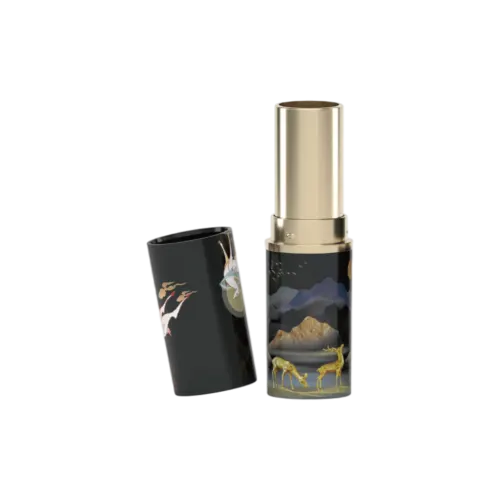 5g Dual-Tone ABS, AS & PP Cylinder Lipstick with 12.7mm PP Bullet Cup & Metallic Accent Band