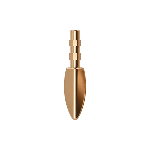 2mm Stem Curved Arrowhead Zamac Cosmetic Applicator for Lip Gloss & Concealer