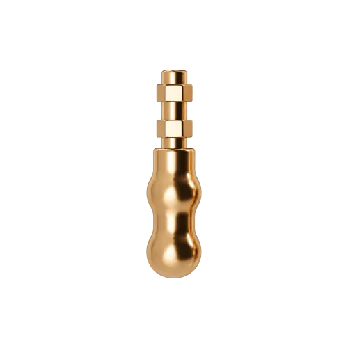 3.5mm Double Beaded Peanut Zamac Cosmetic Applicator for Lip Gloss & Concealer