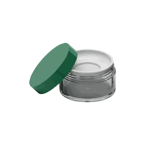 3.2oz / 95ml AS Straight Sided Loose Powder Mesh Sifter Jar