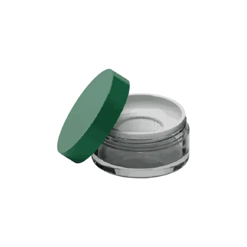 2.6oz / 77ml AS Straight Sided Loose Powder Mesh Sifter Jar