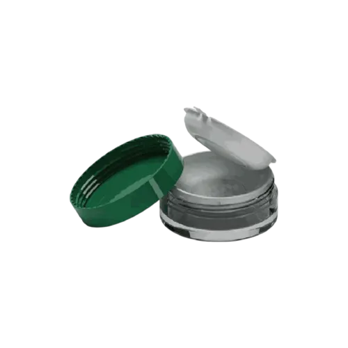 2oz / 60ml AS Plastic Straight Sided Loose Powder Mesh Sifter Jar with Hinged Sealing Disc & Cap