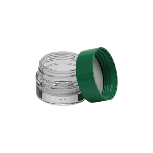 0.56oz / 16.5ml AS Plastic Thick Wall Straight Sided Cosmetic Pot with Tall Lined Cap