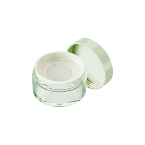 3.2oz / 96ml AS Plastic Straight Sided Loose Powder Mesh Sifter Jar with Flush Cap