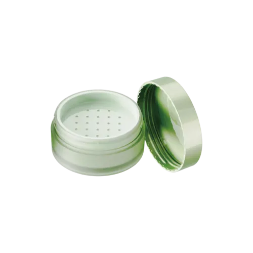 2.44oz / 72ml AS Straight Sided Loose Powder Sifter Jar with ABS Cap & Mirror