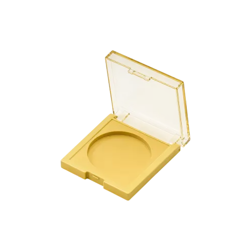 11g Single-Pan Square ABS & AS Powder Compact with Round Well & Fully Transparent Top