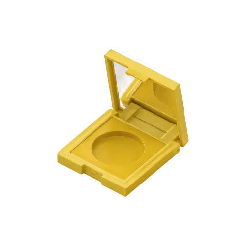 3.3g Single-Pan Square ABS & AS Powder Compact with Round Well & Mirror