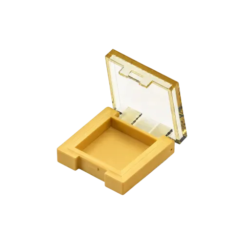 3.7g Single-Pan Square ABS & AS Powder Compact with Transparent Lid