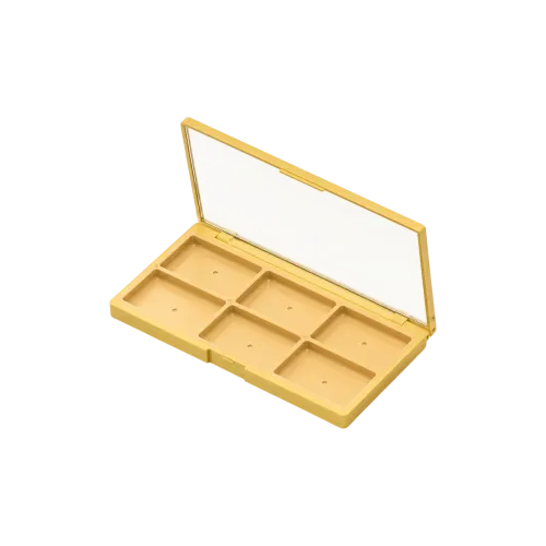 6-Pan Rectangular ABS & AS Eyeshadow Palette with Rectangular Wells