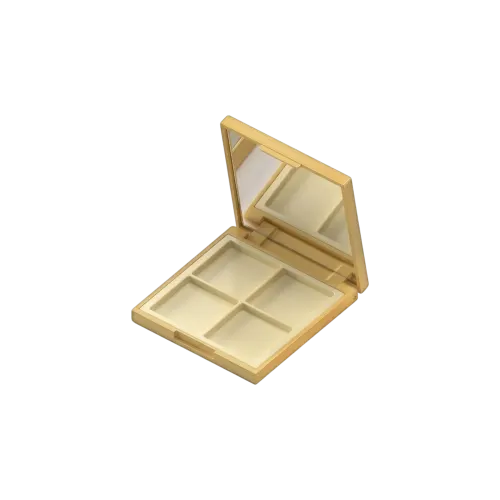 4-Pan Square ABS & AS Eyeshadow Palette with Square Wells & Mirror