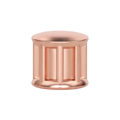 Pillar-Style Cylinder Zamac Perfume Bottle Cap & Overcap for Pumps & Sprayers