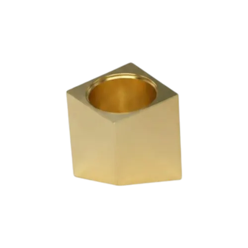 Asymmetic Slanted Rectangular Wedge Zamac Perfume Bottle Cap & Overcap for Pumps & Sprayers