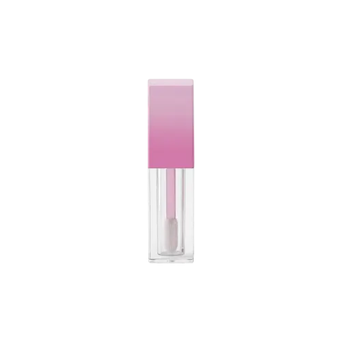 0.25oz / 7.3ml Thick-Wall PETG Square Lip Gloss Tube with ABS Cap & Customizable Wand Applicator