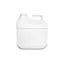 Multi-Mold Plastics 6L 63-400 HDPE F-Style Jug with Recessed Label Panel