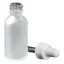 Idealpak 1oz/30ml Frosted Clear Glass Boston Round Cosmetic Bottle