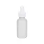 Idealpak 1oz/30ml Frosted Clear Glass Boston Round Cosmetic Bottle