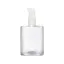 Idealpak 1.7oz/50ml Clear Glass Flat Square Cosmetic Bottle