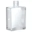 Idealpak 1.7oz/50ml Clear Glass Flat Square Cosmetic Bottle
