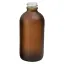 Idealpak 8.1oz /240ml Amber Glass Round Bottle with 28mm Neck