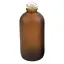 Idealpak 16.2oz /480ml Amber Glass Round Bottle with 28mm Neck